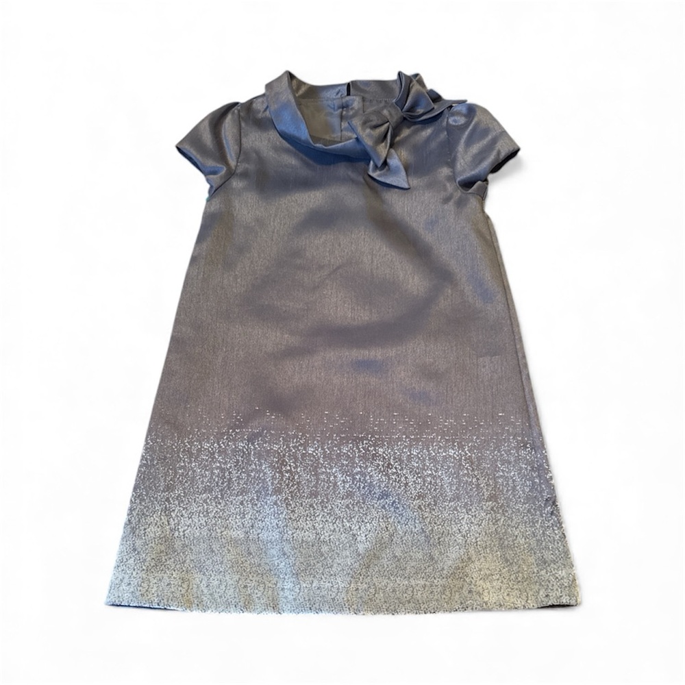 Janie and Jack Elegant Silver Kids Dress